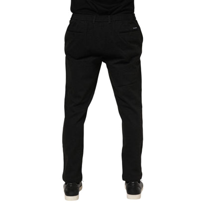 Dolce & Gabbana Dark Gray Viscose Dress Men Pants