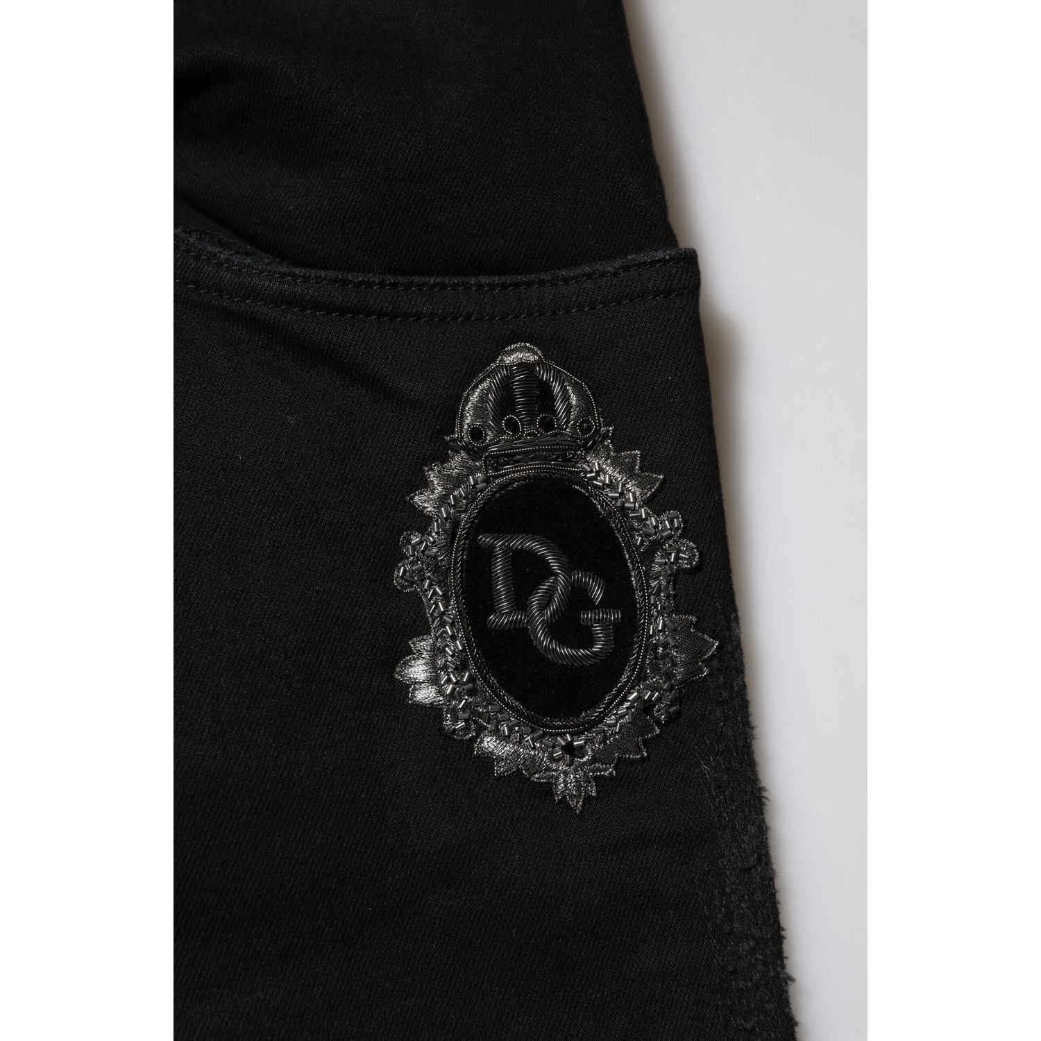 Dolce & Gabbana Black Cotton Skinny Men Denim Jeans