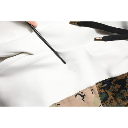 Dolce & Gabbana White Patchwork Mens Jogger Pants