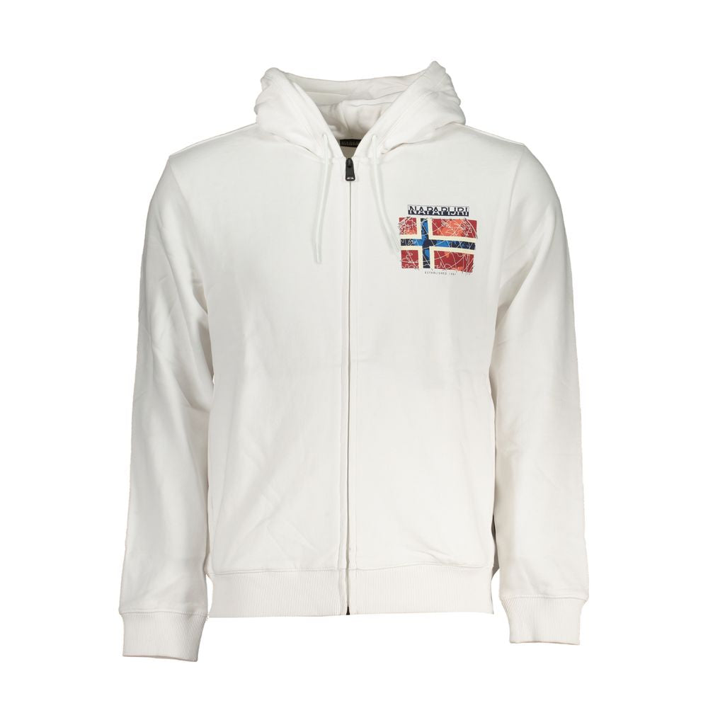 Napapijri White Cotton Sweatshirt Napapijri