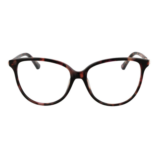 Guess Multicolor Women Glasses Frame in full-rim acetate with cat eye style, 55mm lenses width, demo lenses, and spring hinge.
