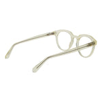Guess Yellow Men Glasses Frame in acetate, full-rim style with round design, size 49-20-145, includes branded case.