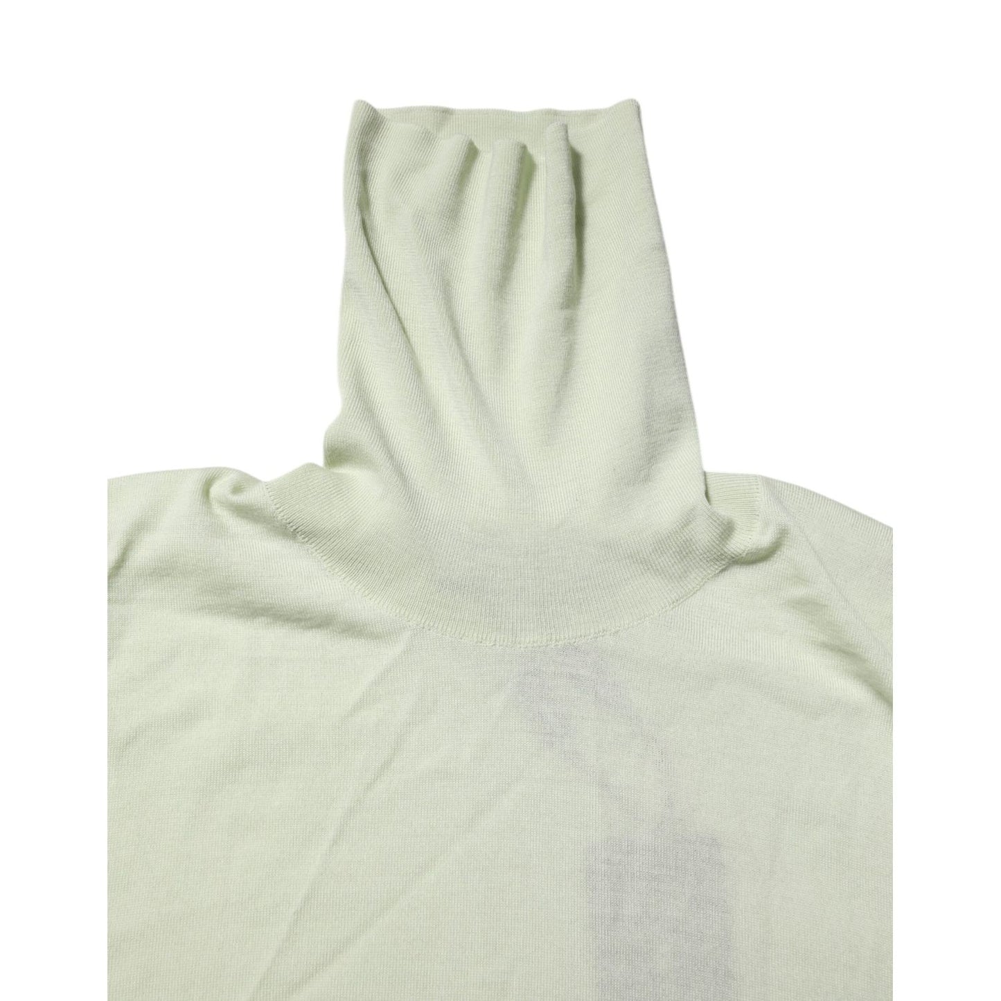 Dolce & Gabbana Mint Green Wool Turtleneck Pullover Sweater