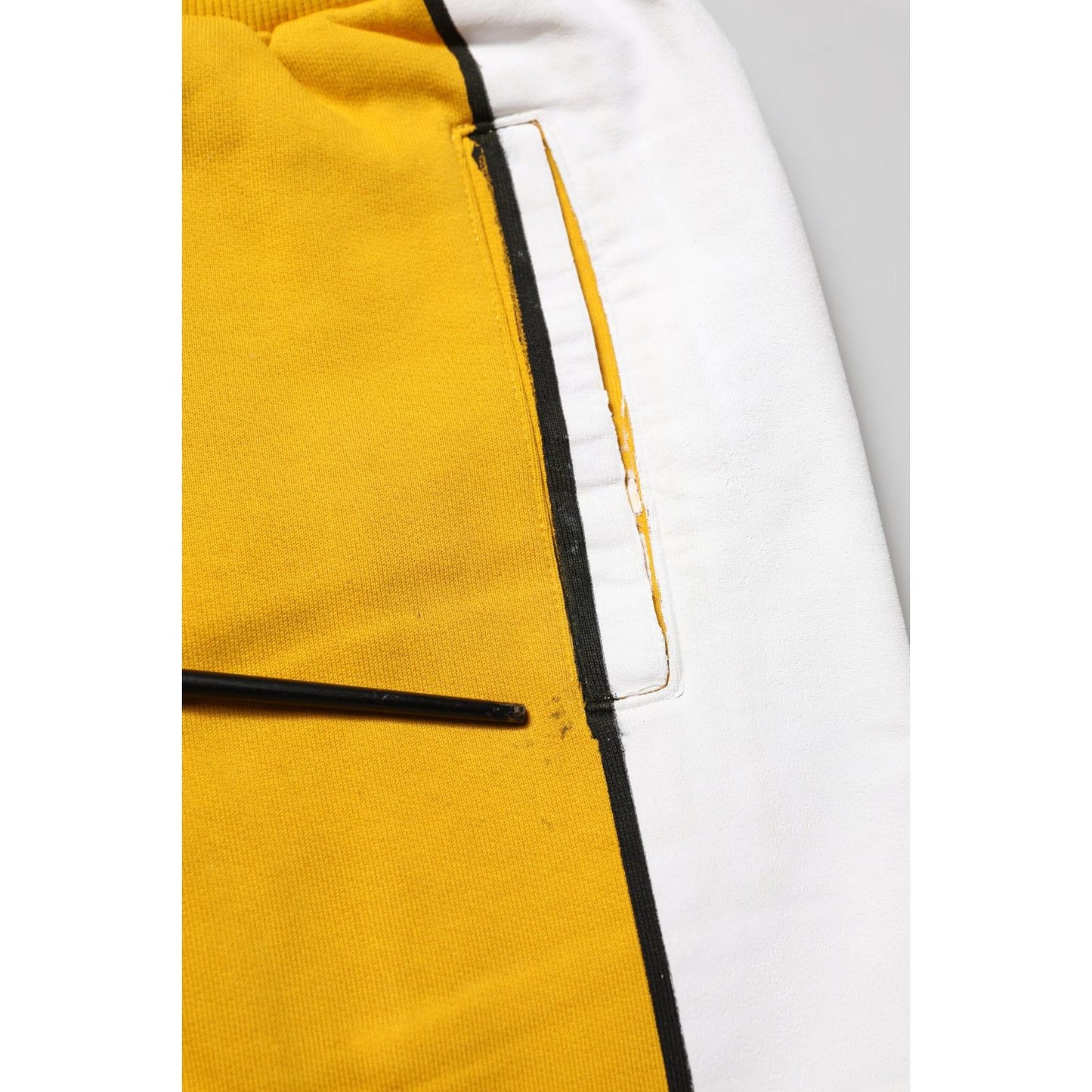 Dolce & Gabbana Yellow Cotton Sweatpant Jogger Trouser Pants