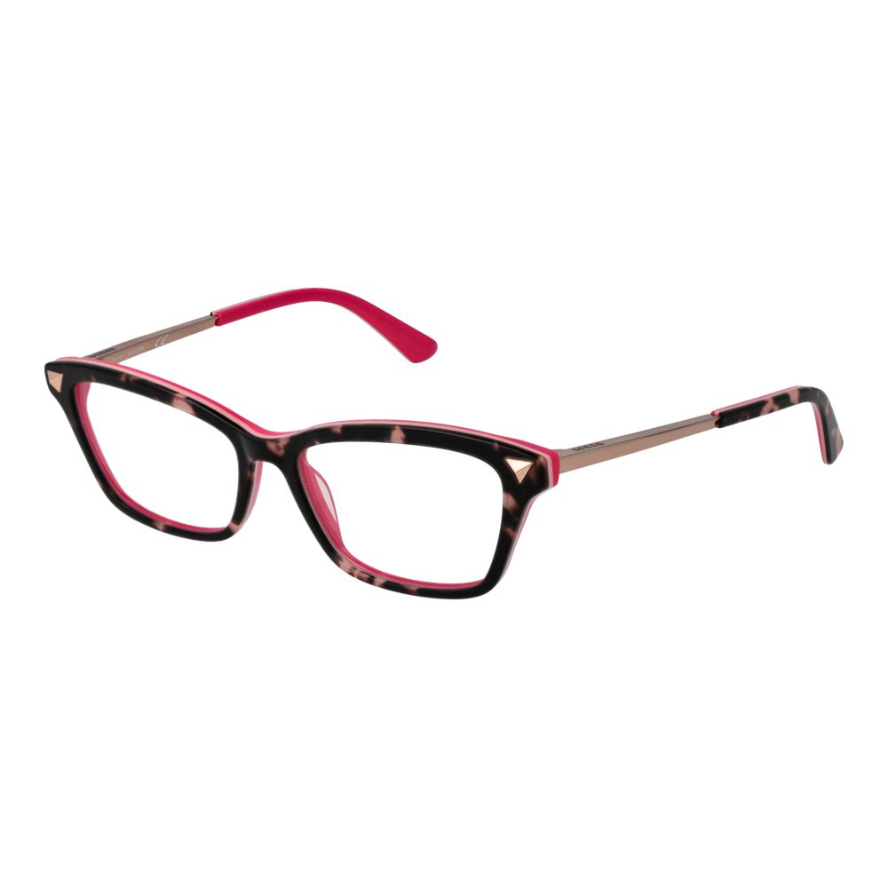 Guess Multicolor Women Glasses Frame in acetate & metal, cat eye full-rim style, demo lenses, includes branded case, size 52-15-140.