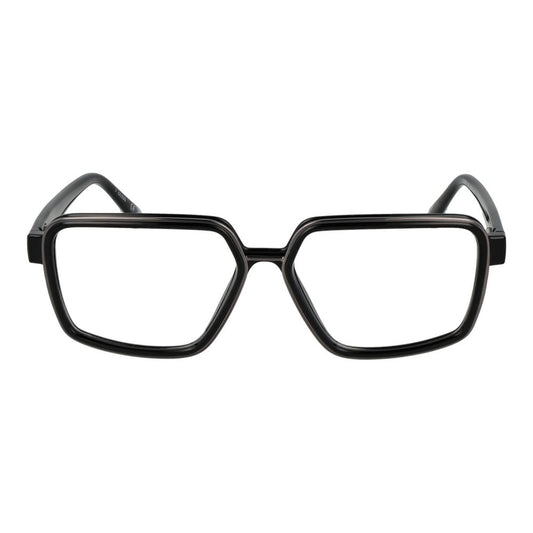 Guess Black Men Glasses Frame, black full-rim plastic frame, rectangle style, demo lenses, size 54-15-145, with branded case.