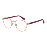 Guess Rose Gold Unisex Glasses Frame with metal full-rim, round style, demo lenses, and branded case included.