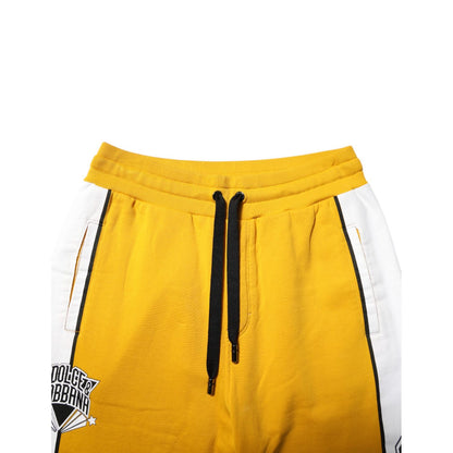 Dolce & Gabbana Yellow 100% Cotton Sweatpants Jogger Pants