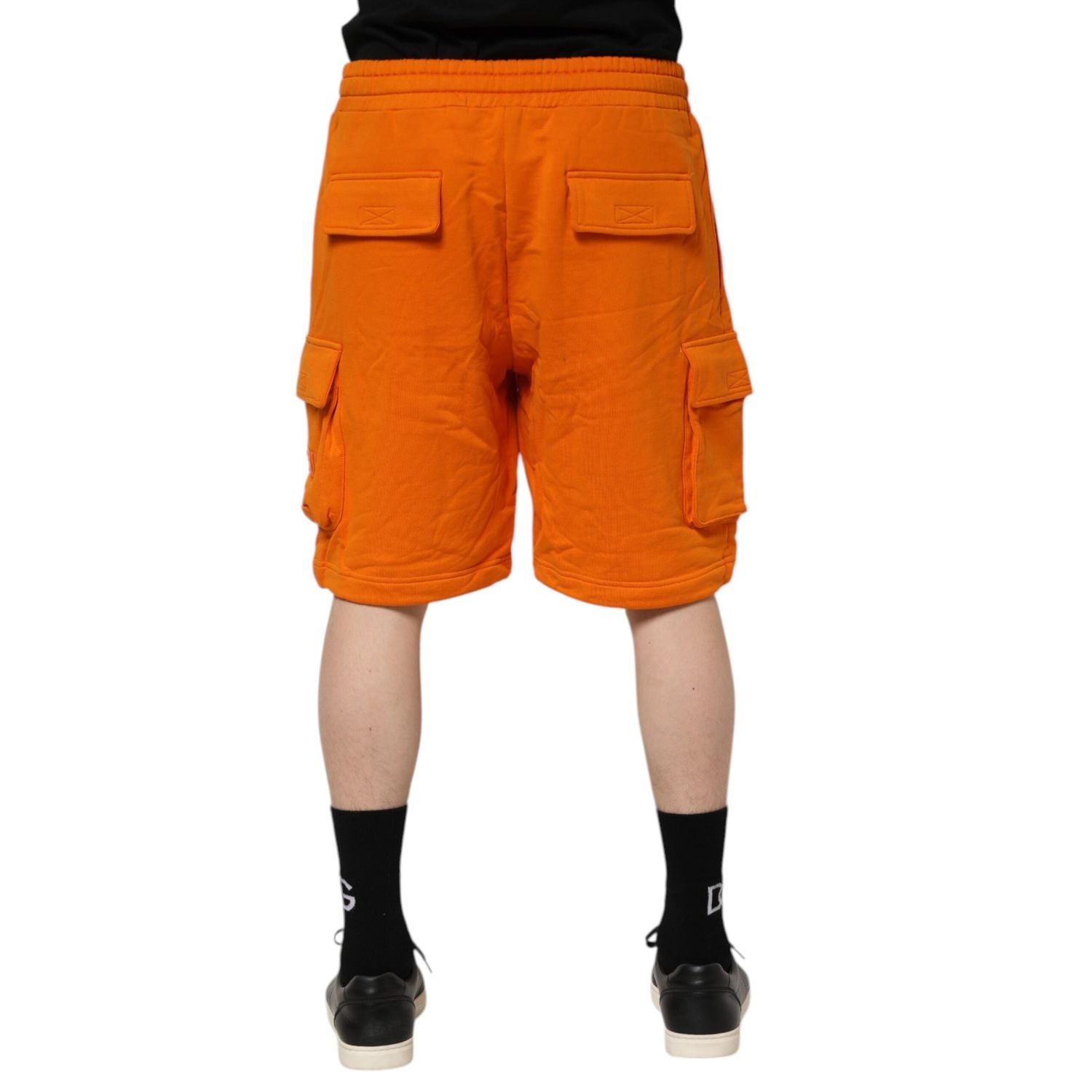 Dolce & Gabbana Orange Cotton Men Casual Cargo Bermuda Shorts