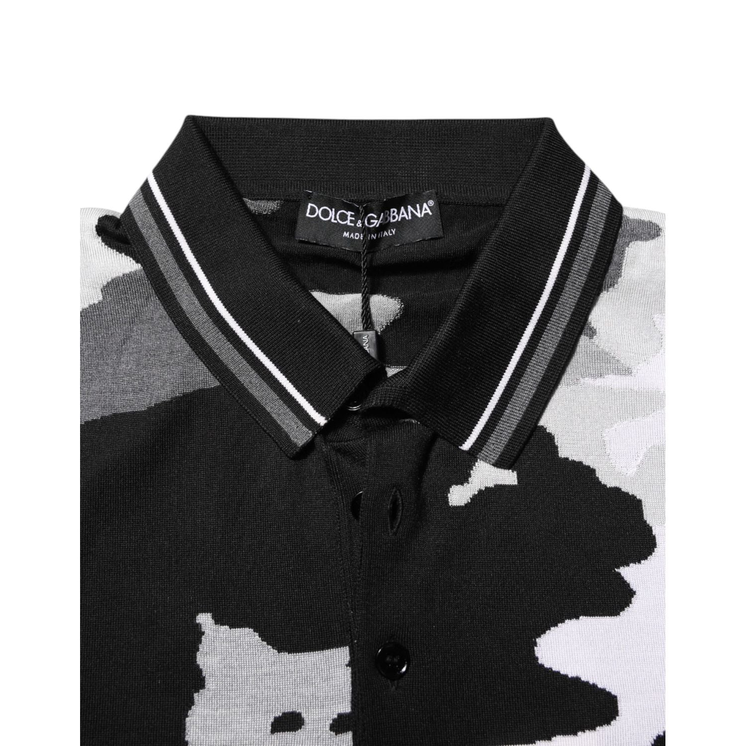 Dolce & Gabbana Multicolor Camouflage Collared Polo T-shirt