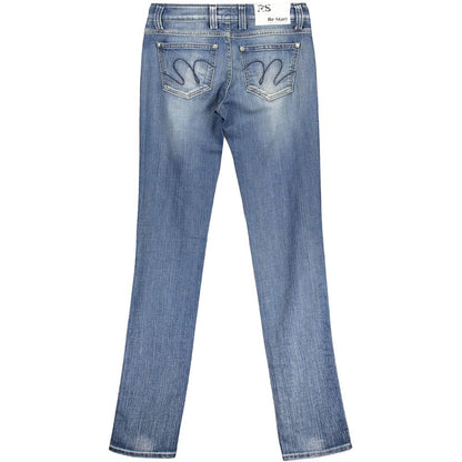 RE-START Azzurro Cotton Women Jeans RE-START