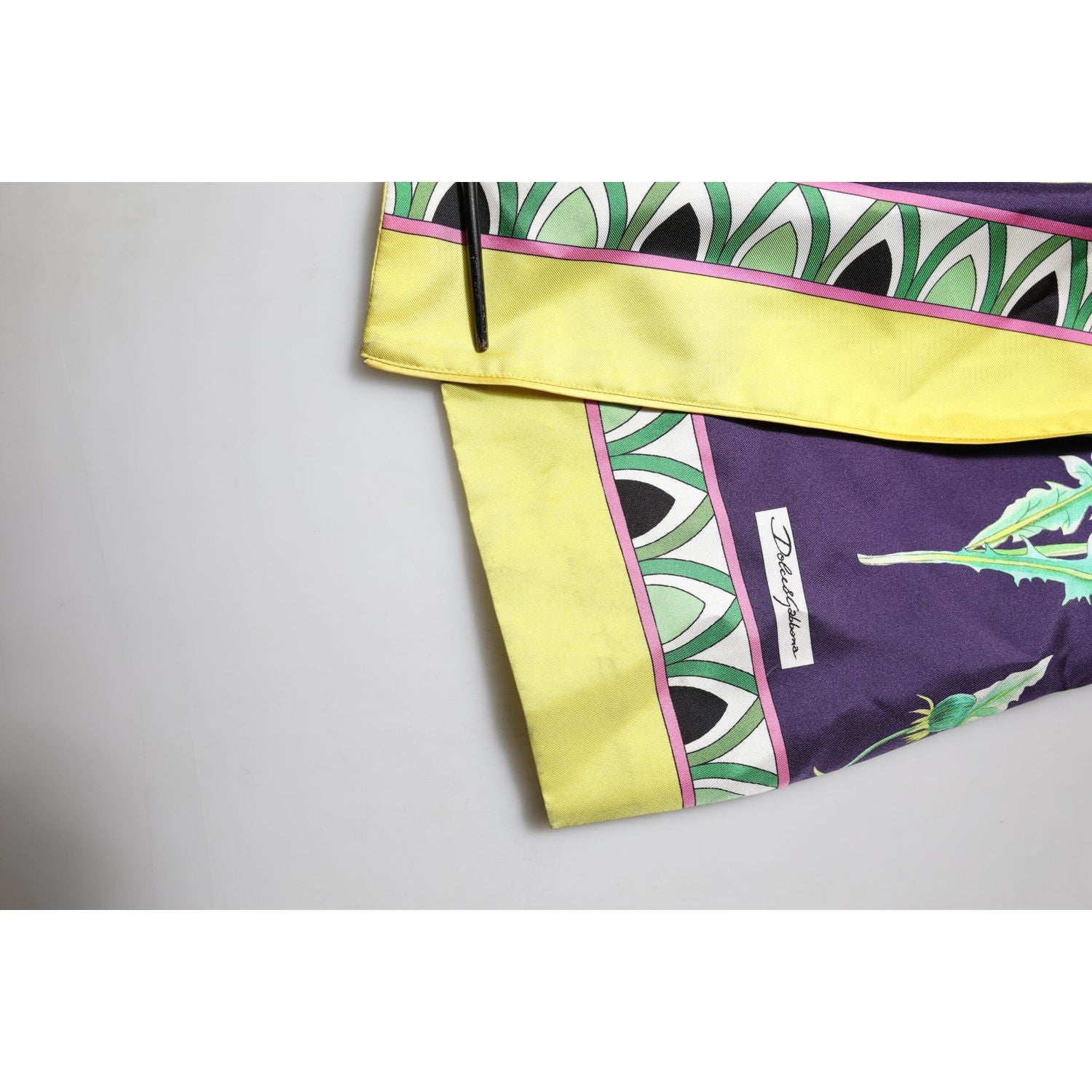 Dolce & Gabbana Blue Floral Print Silk Long Sleeves Wrap Robe