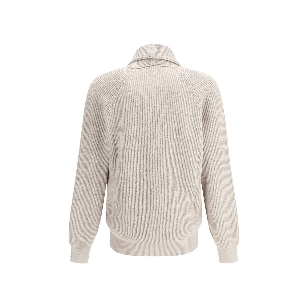 Brunello Cucinelli Beige Cotton Cardigan