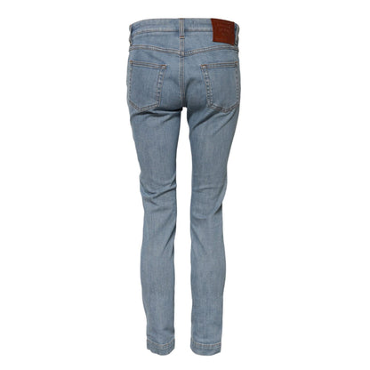 Dolce & Gabbana Blue Cotton PRETTY MidWaist Skinny Denim Jeans