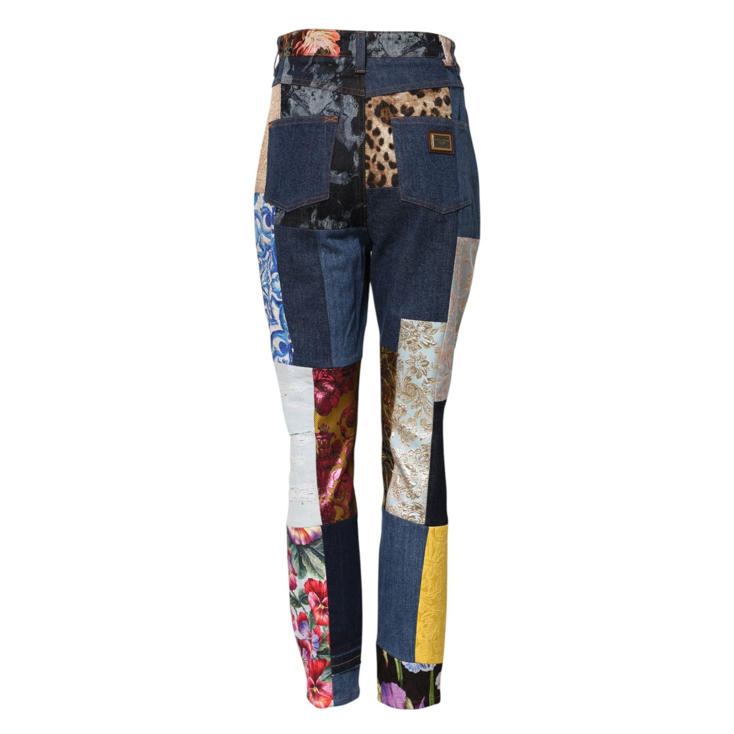 Dolce & Gabbana Multicolor Patchwork Skinny Denim Jeans