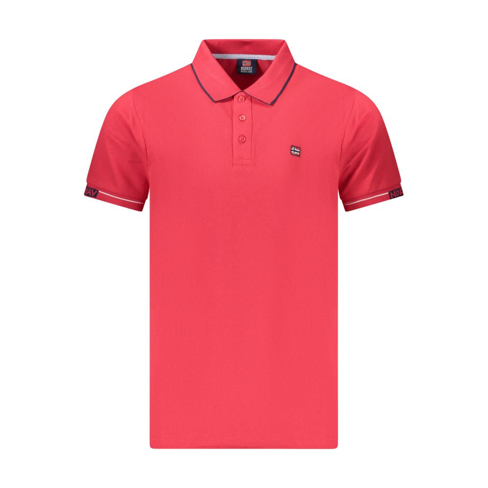 Norway 1963 Rosso Cotone Uomo Polo