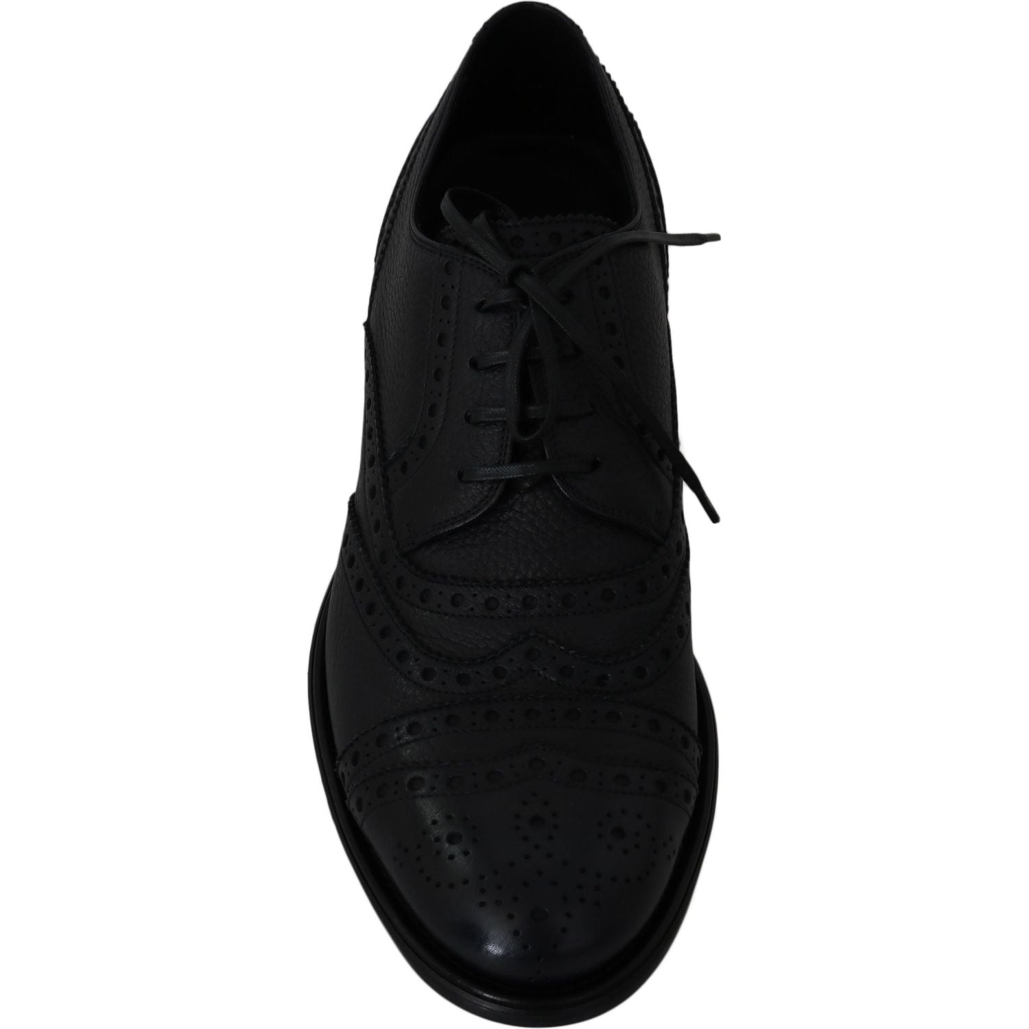 Dolce & Gabbana Blue Leather Wingtip Oxford Dress  Shoes