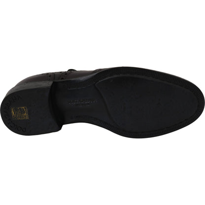 Dolce & Gabbana Black Leather Wingtip Oxford Dress Shoes Dress Shoes