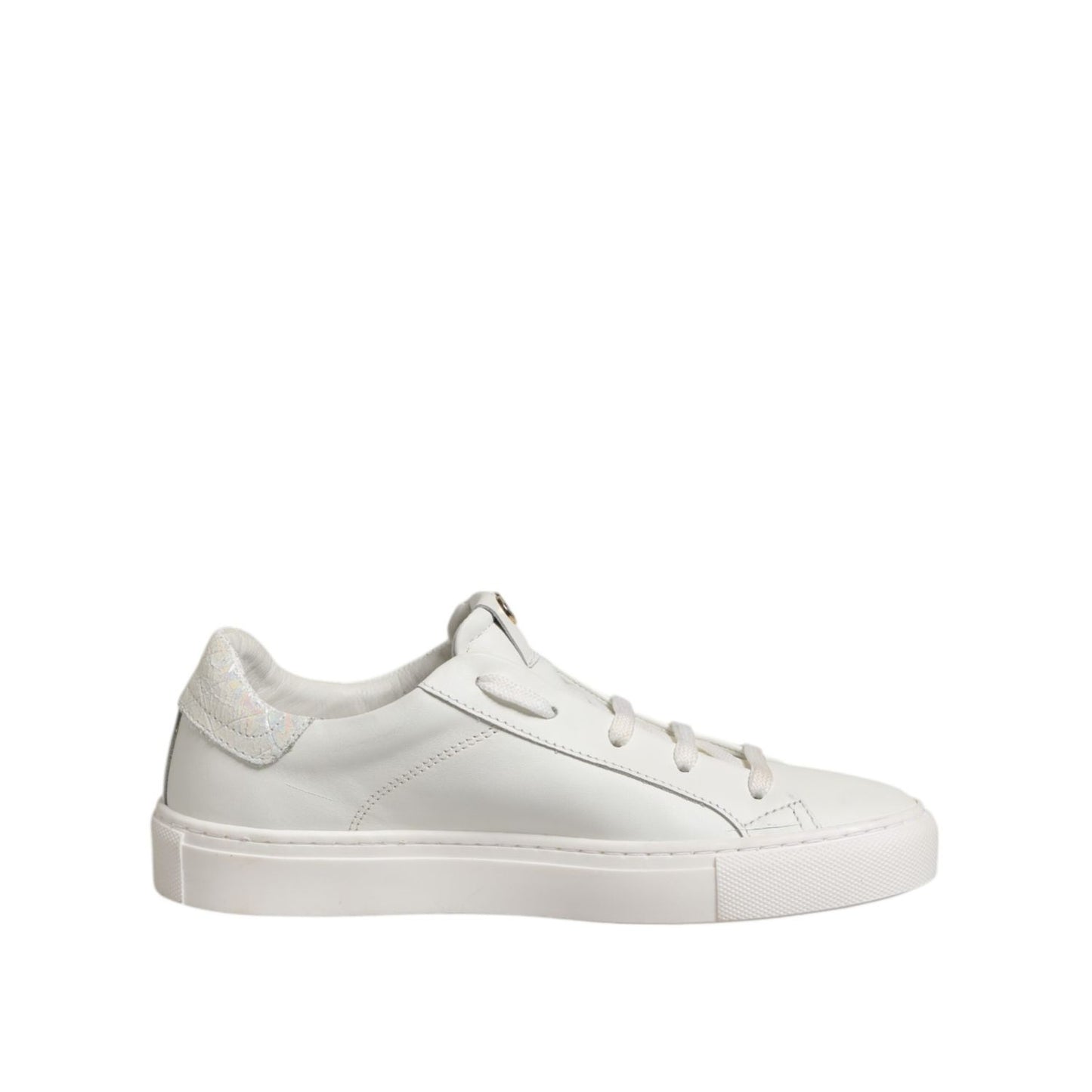 HIDE & JACK White Leather Low Top Lace Up Sneakers Shoes