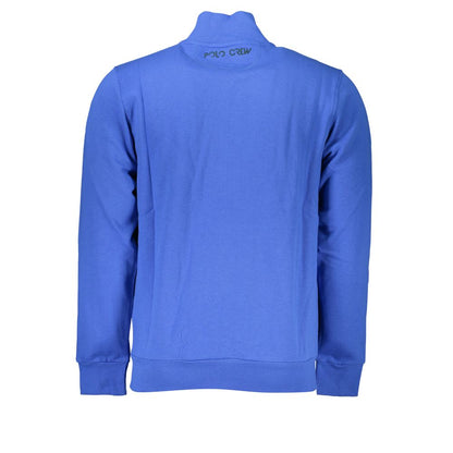 La Martina Blue Cotton Men Sweater