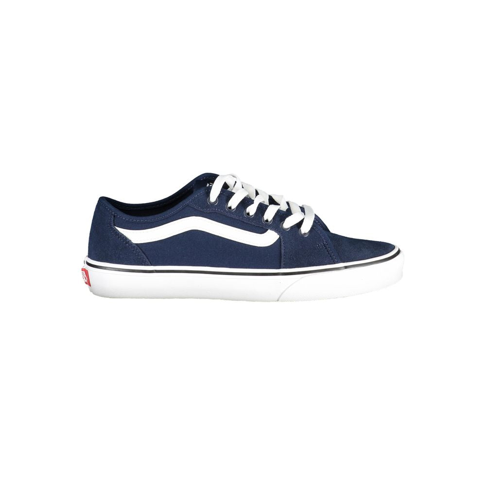 Vans Blue Polyester Sneaker with laces and contrast details featuring logo.