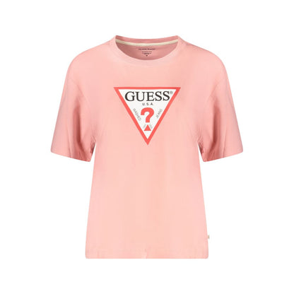 Guess Jeans Pink Organic Cotton Women T-Shirt
