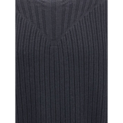Rick Owens Black Fleece Wool Sweatshirt