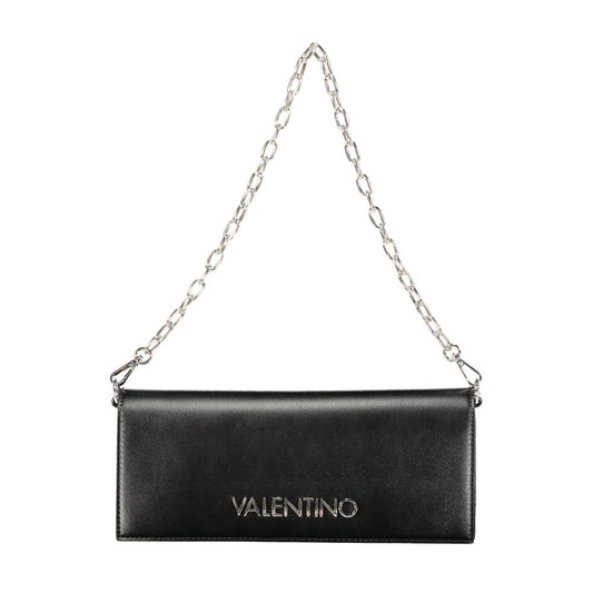 Mario Valentino Black Polyethylene Women Handbag with chain and strap