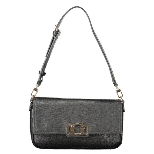 Guess Jeans Black Polyethylene Women Handbag with adjustable strap and secure pockets. Elegant accessory for chic style.