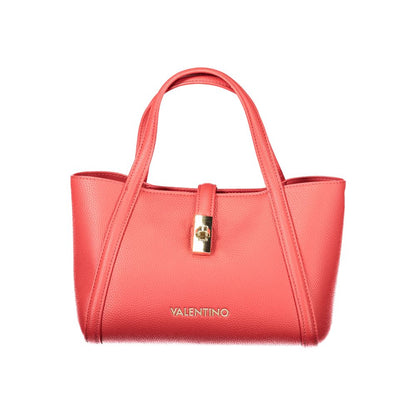 Mario Valentino Red Polyethylene Women Handbag with sturdy handles and gold accent, elegant and functional accessory.