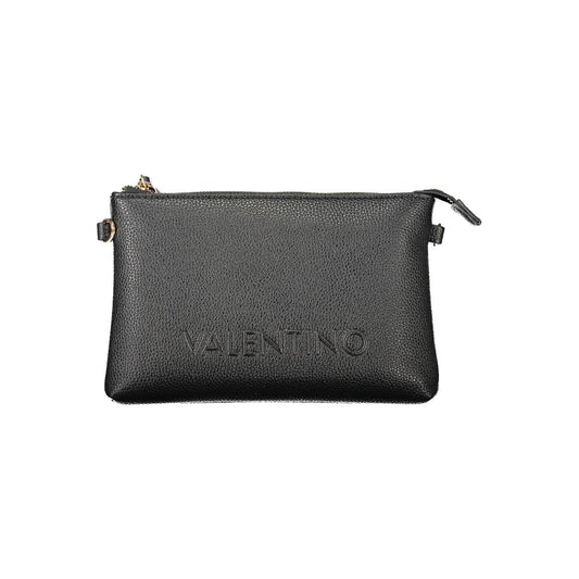 Mario Valentino Black Polyethylene Women Handbag with removable handle and adjustable strap