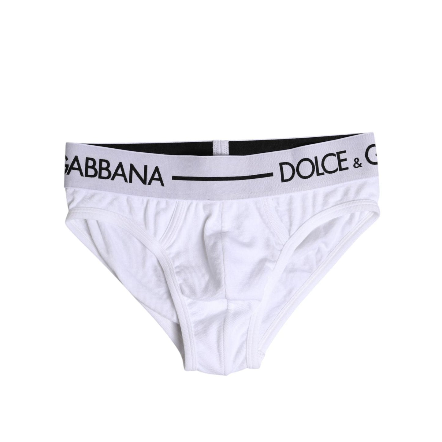 Dolce & Gabbana White Cotton Stretch Regular Brief Underwear