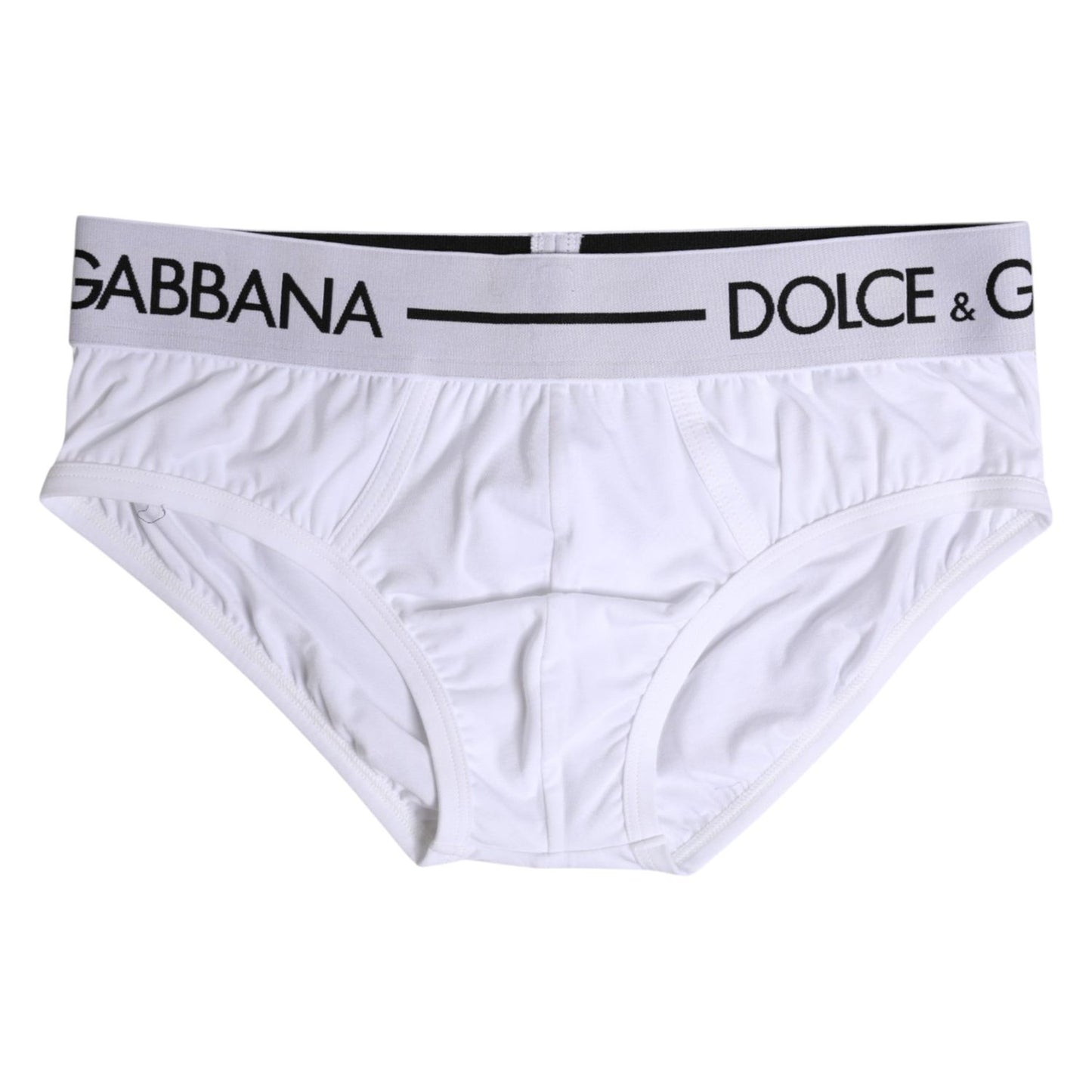 Dolce & Gabbana White Cotton Stretch Regular Brief Underwear