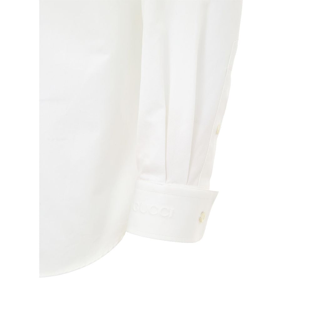 Gucci White Cotton Dress Shirt