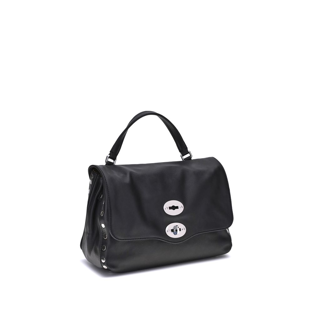 Front view with bag zipped and handles upright.