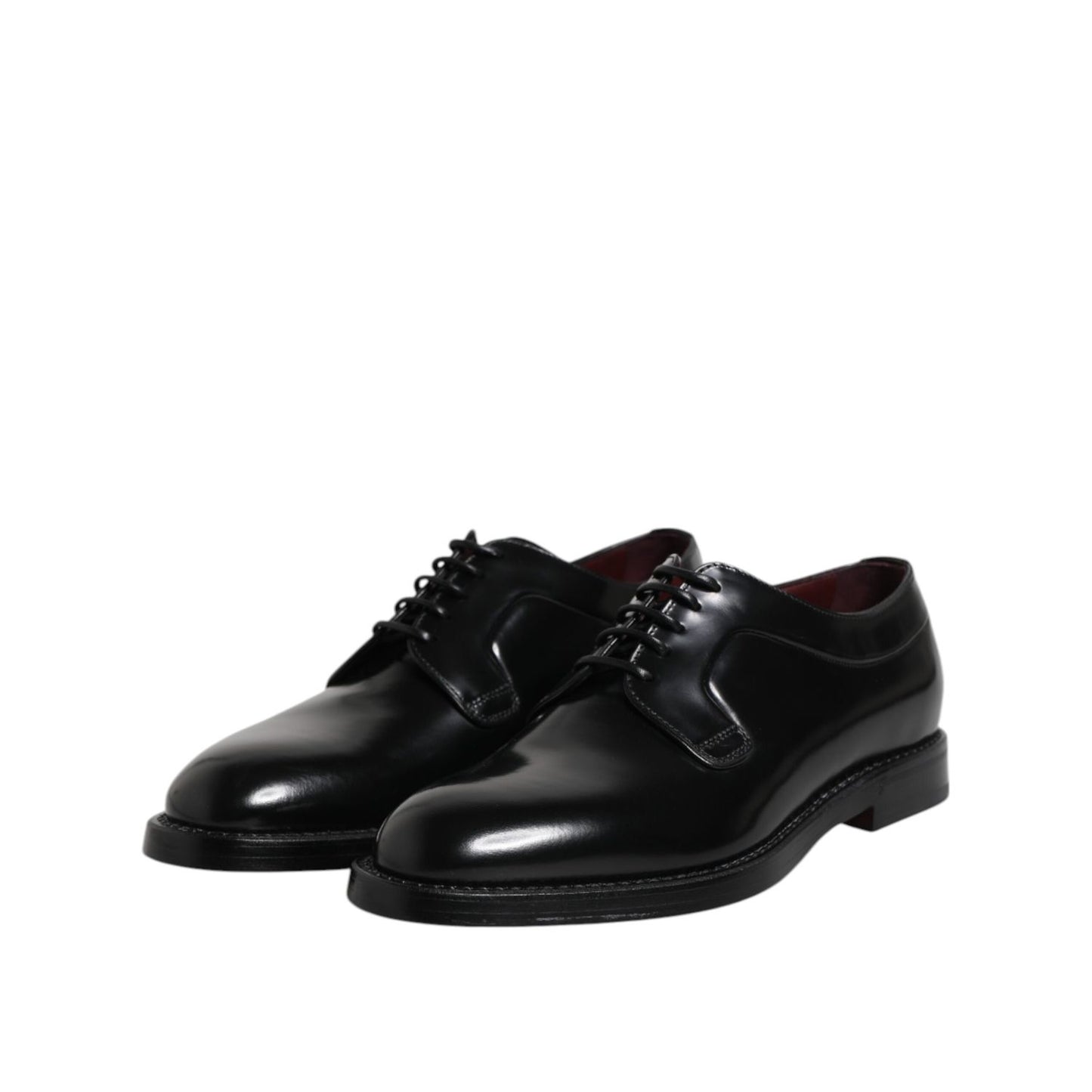 Dolce & Gabbana Black Calf Leather Lace Up Dress Derby Shoes
