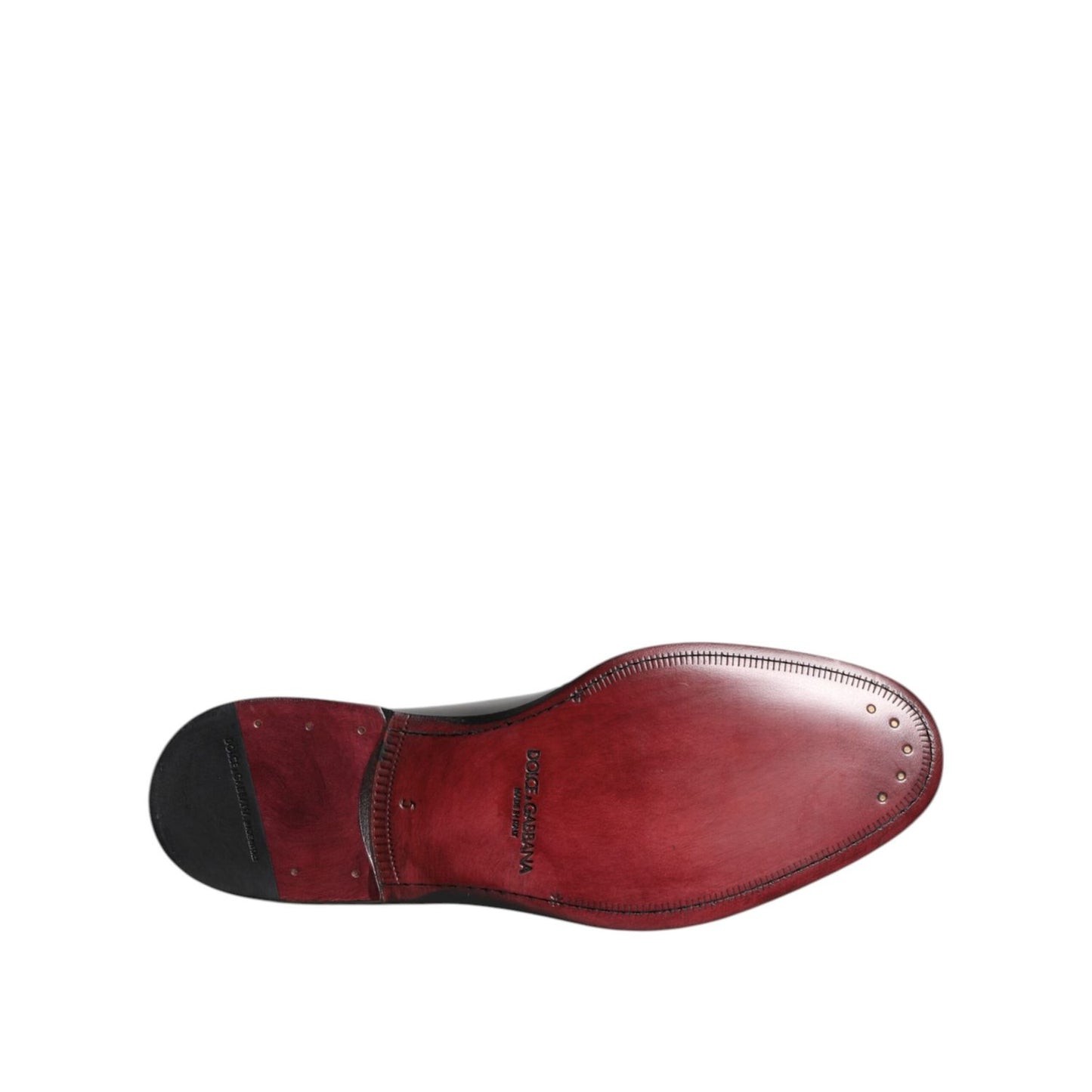 Dolce & Gabbana Black Calf Leather Lace Up Dress Derby Shoes