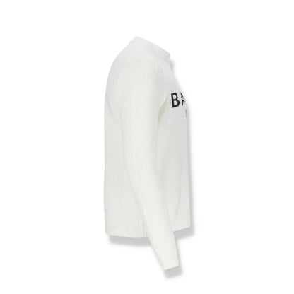 Balmain White Cotton Sweatshirt