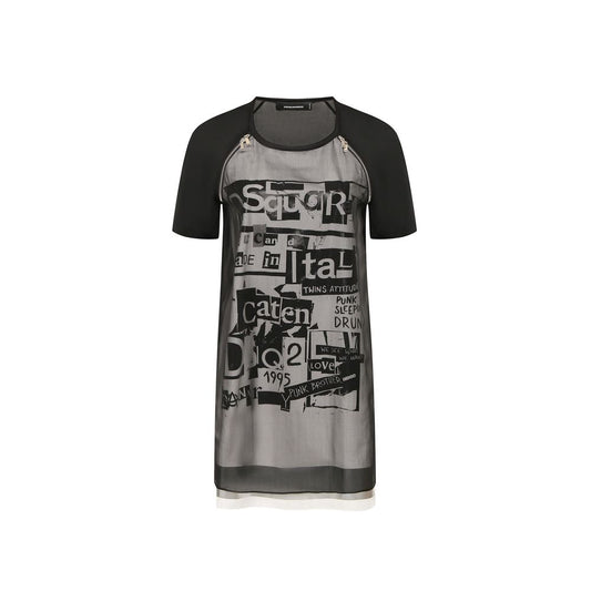 Dsquared² Black Silk Casual Dress