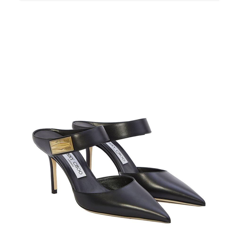 Jimmy Choo Black Calfskin High Heel Pumps