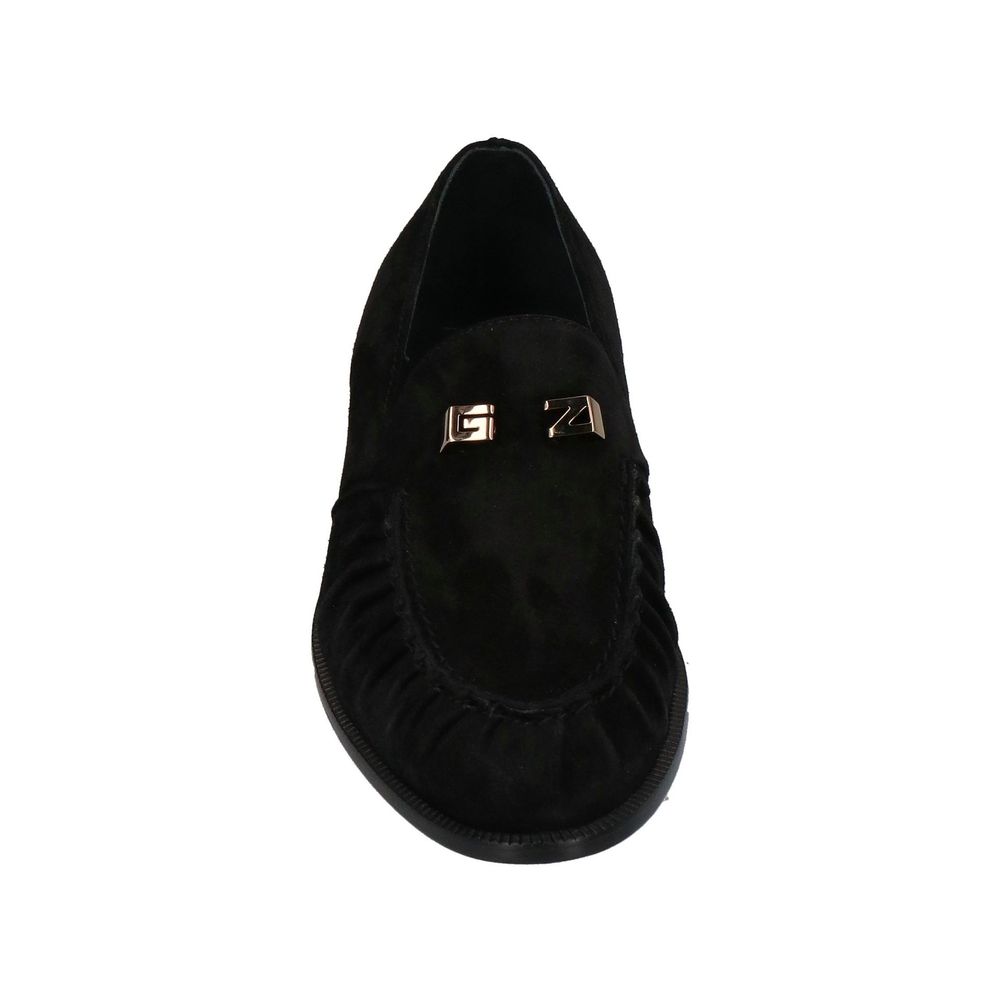 Giuseppe Zanotti Black Calfskin Slip-On Loafers