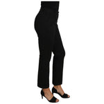 Dolce & Gabbana Black Dress Cropped Straight Straight Pants