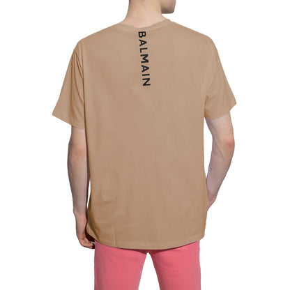 Balmain Brown Cotton T-Shirt