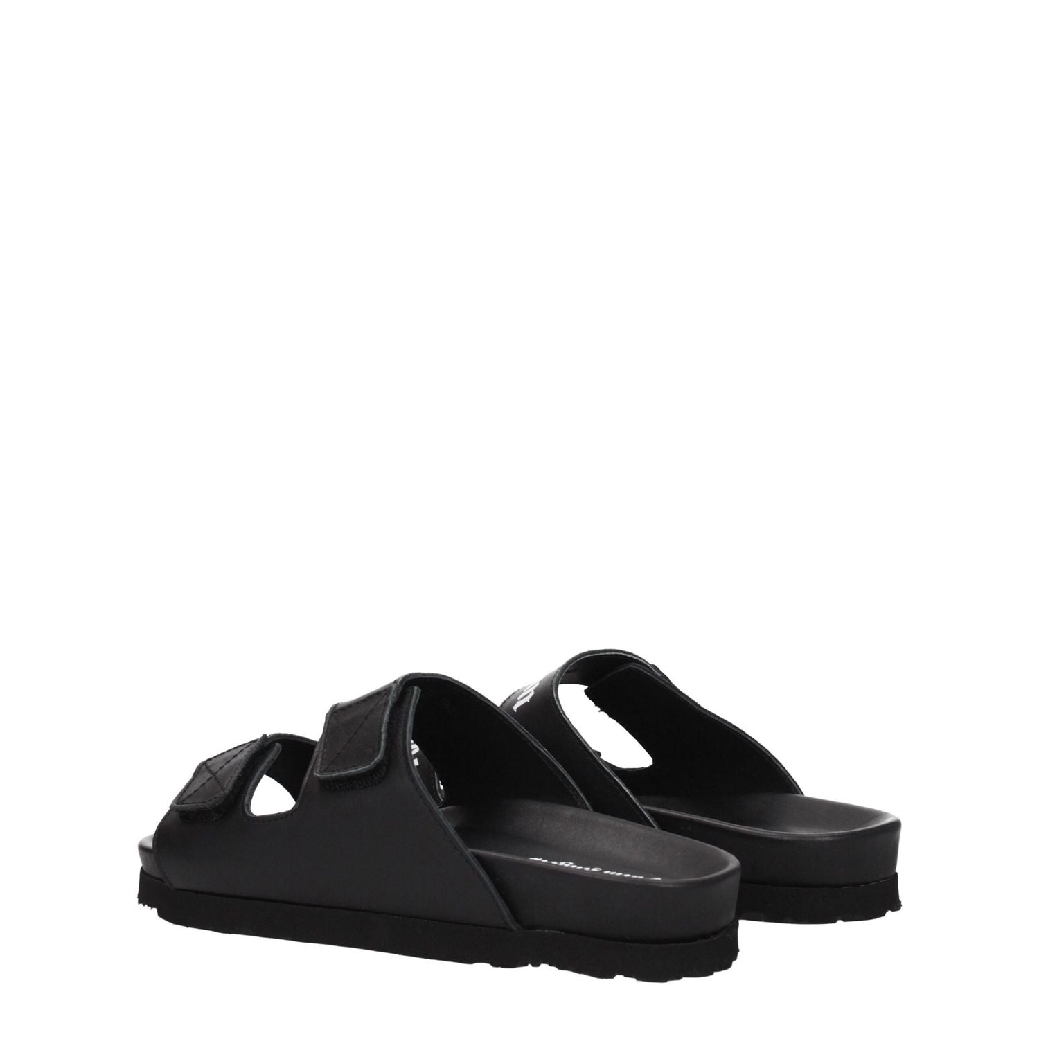 Palm Angels Black Leather Sandals