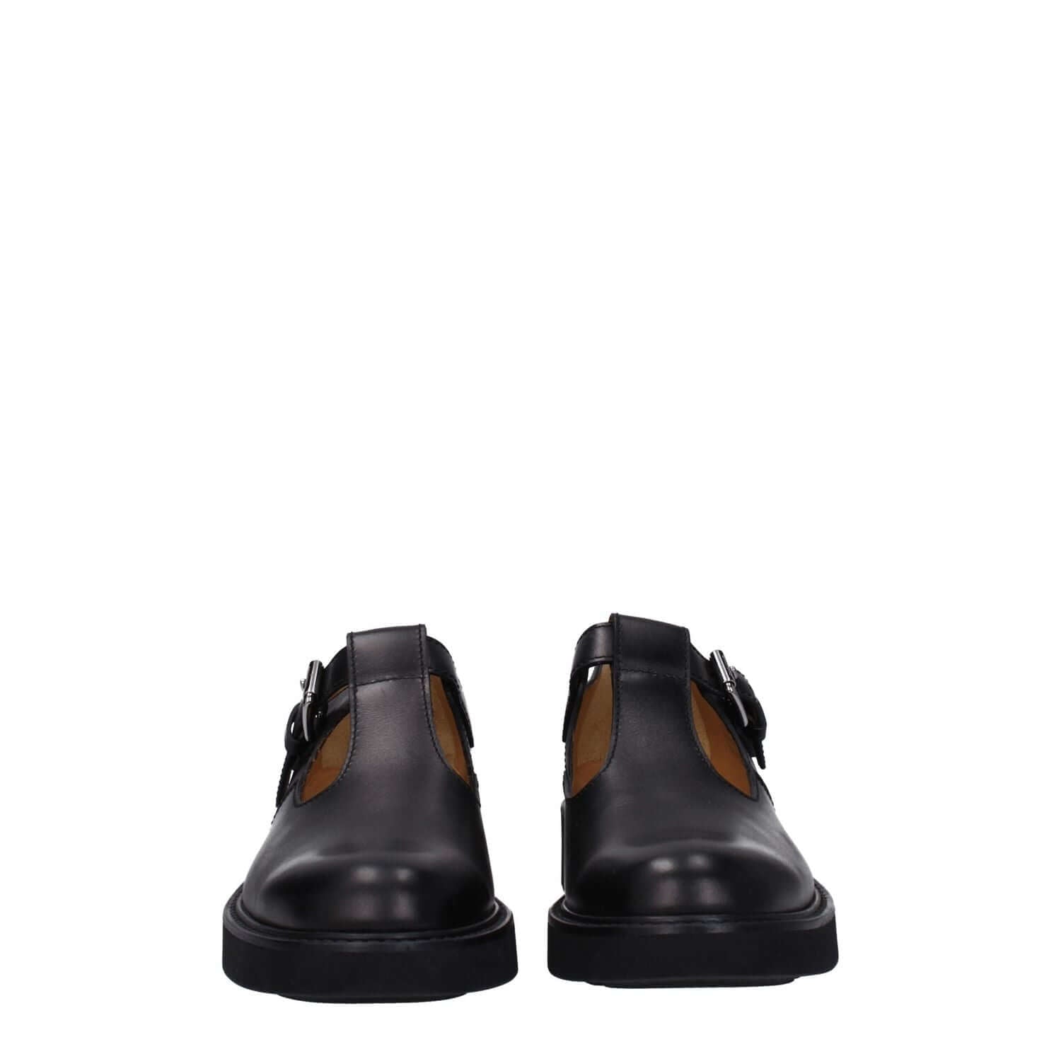 Church's Black Leather Oxfords And Derbies