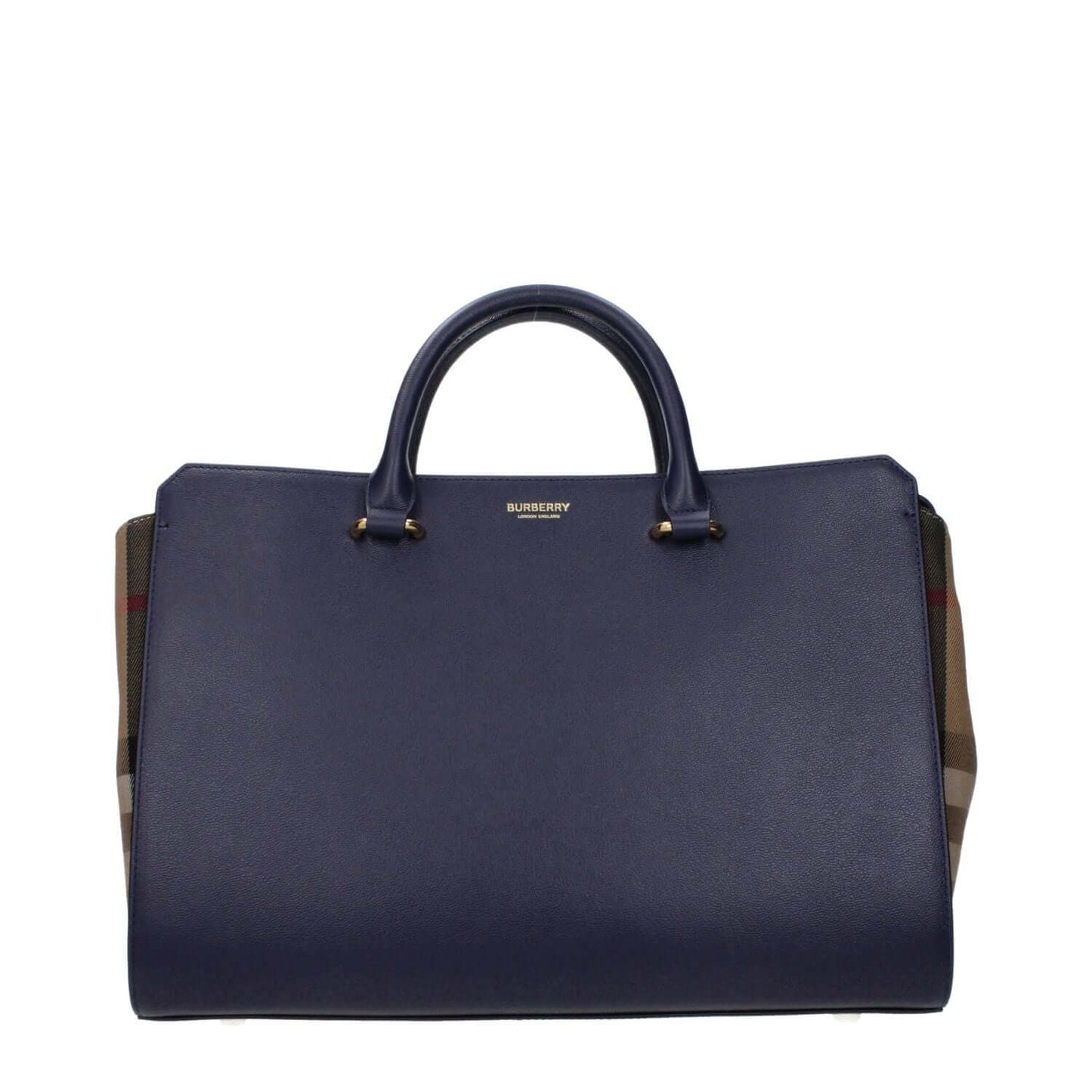 Burberry Blue Leather Handbag with front logo and adjustable, removable strap, MPN 80844MEDIA77, code F83130.