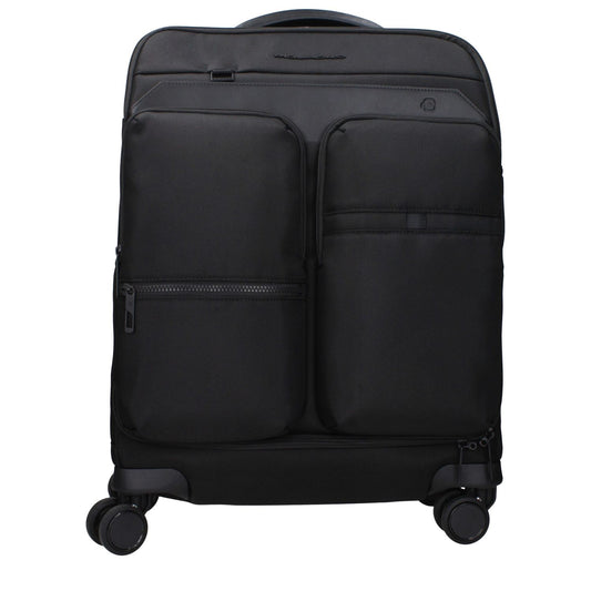 Piquadro Black Fabric Luggage And Travel