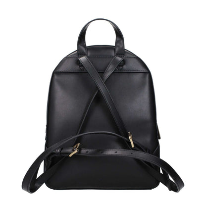 Michael Kors Black Leather Backpack with adjustable straps and front logo, MPN 35S2G8TB2LBLACK, code F83865, black leather design.