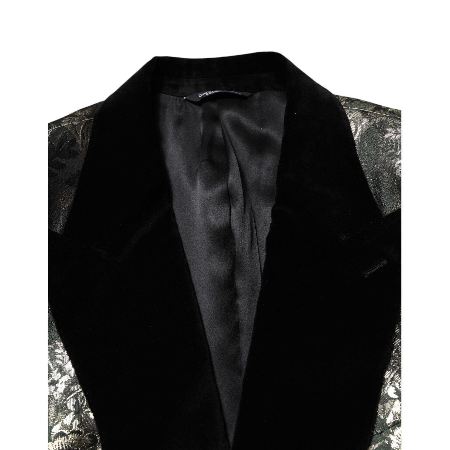 Dolce & Gabbana Metallic Floral Jacquard Silk 2 Piece Suit