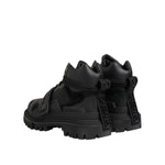 Dolce & Gabbana Black Leather Trekking Sneakers Boots Shoes